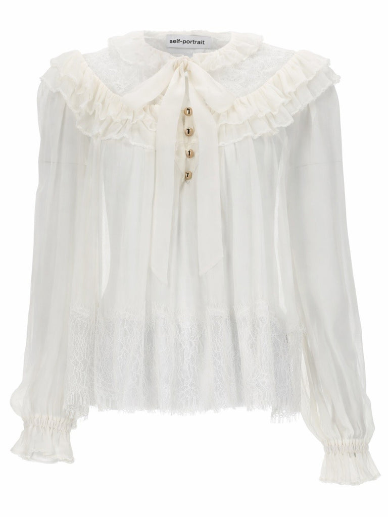 GEORGETTE BLOUSE WITH RUFFLES