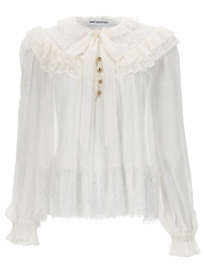 GEORGETTE BLOUSE WITH RUFFLES