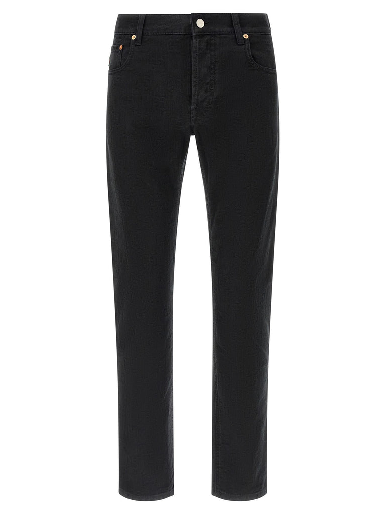 GG jacquard denim jeans