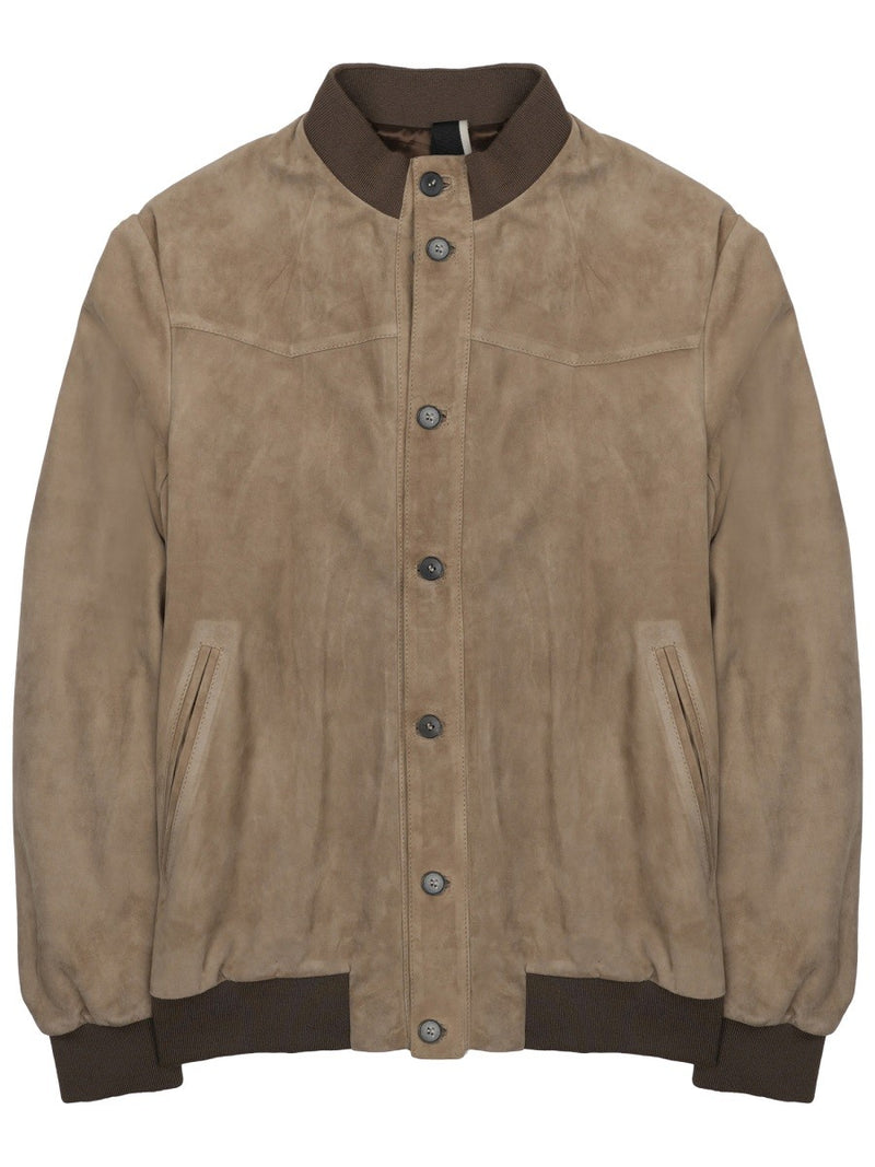 GIACCA BOMBER IN SUEDE