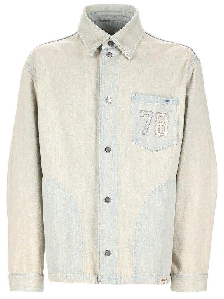 GIACCA IN DENIM CON TASCA RICAMATA