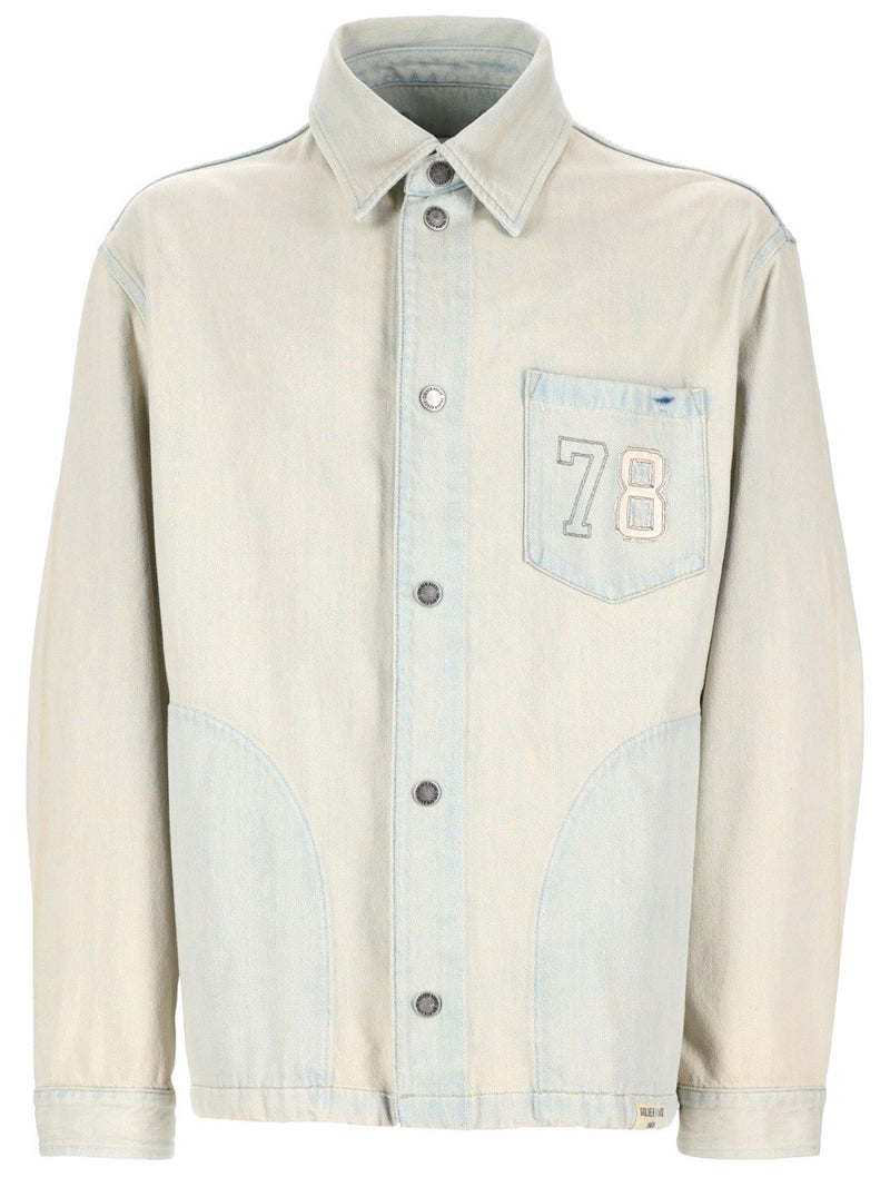 GIACCA IN DENIM CON TASCA RICAMATA