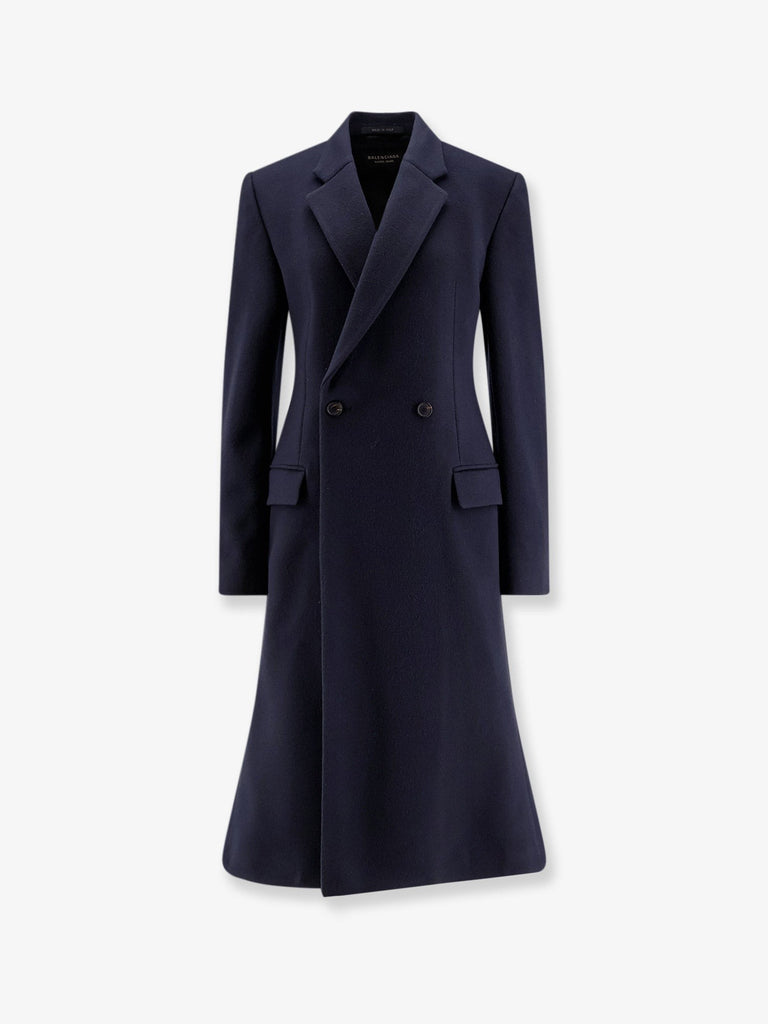 Godet Midi double-breasted wool coat