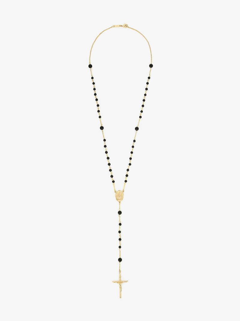 Gold brass rosary with natural stones