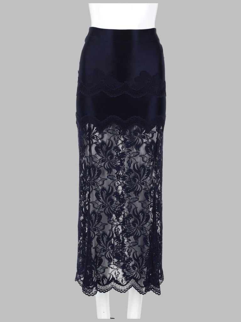 GONNA MIDI IN PIZZO E JERSEY