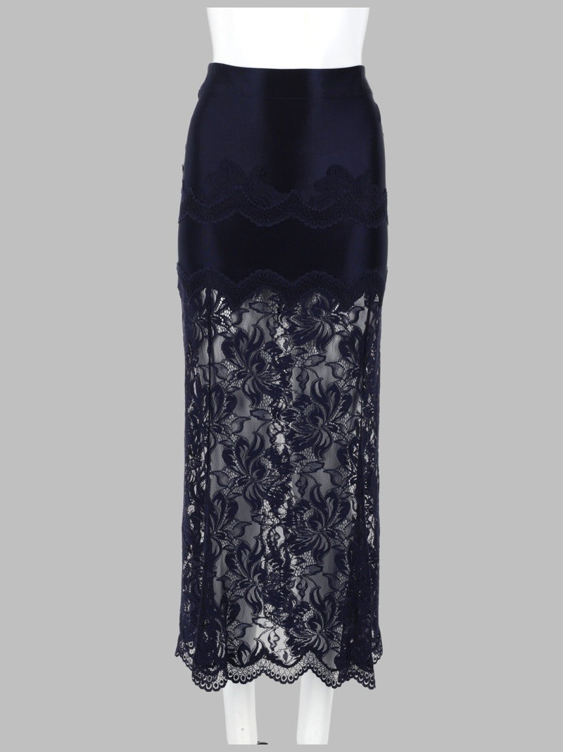GONNA MIDI IN PIZZO E JERSEY
