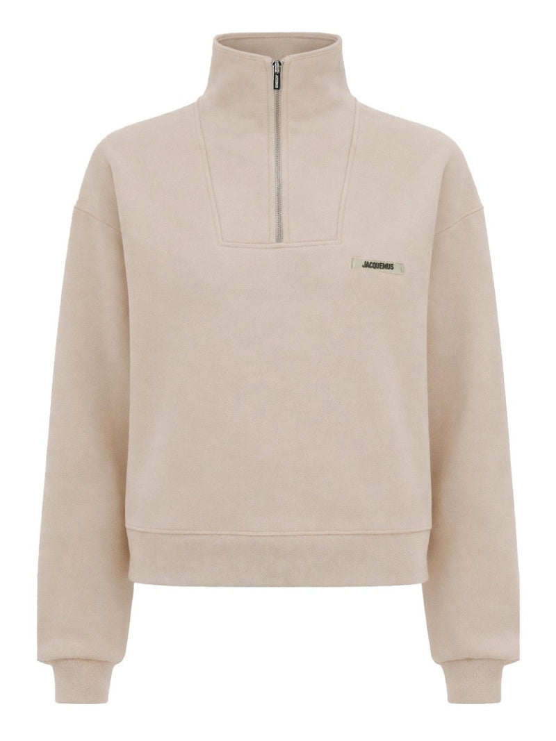 GROSGRAIN SWEATSHIRT WITH TURTLENECK
