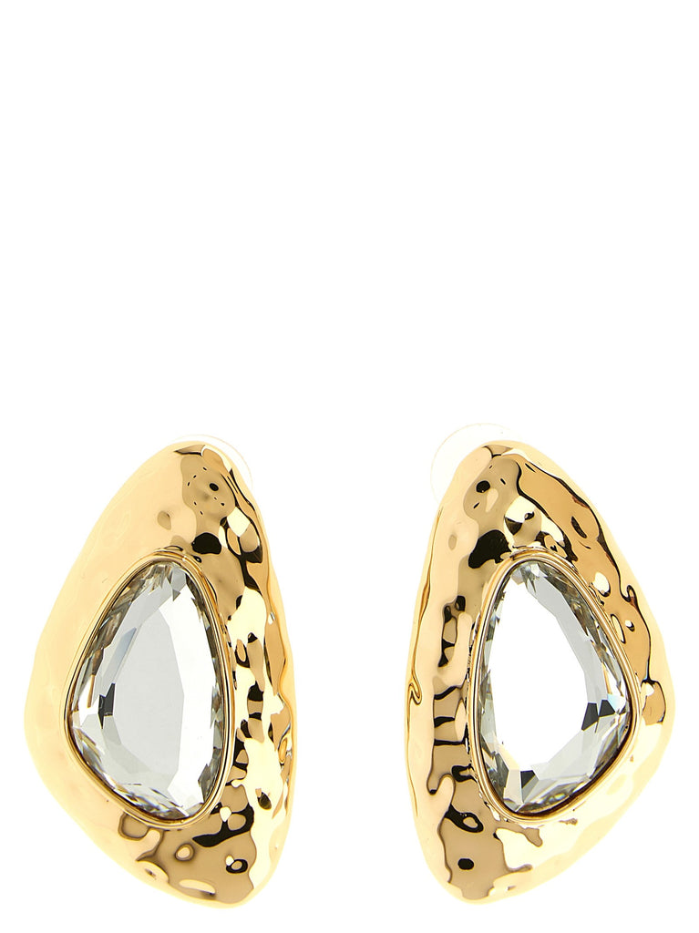 'Hammered Gold Crystal' earrings
