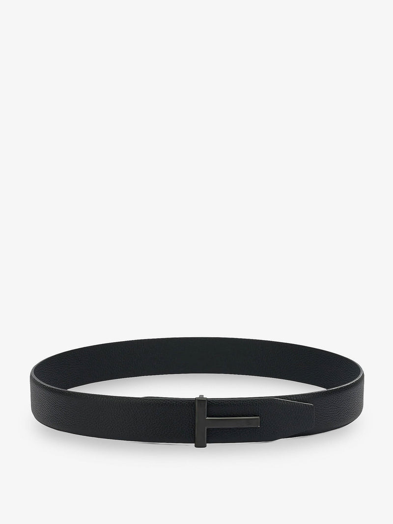 Hammered leather belt
