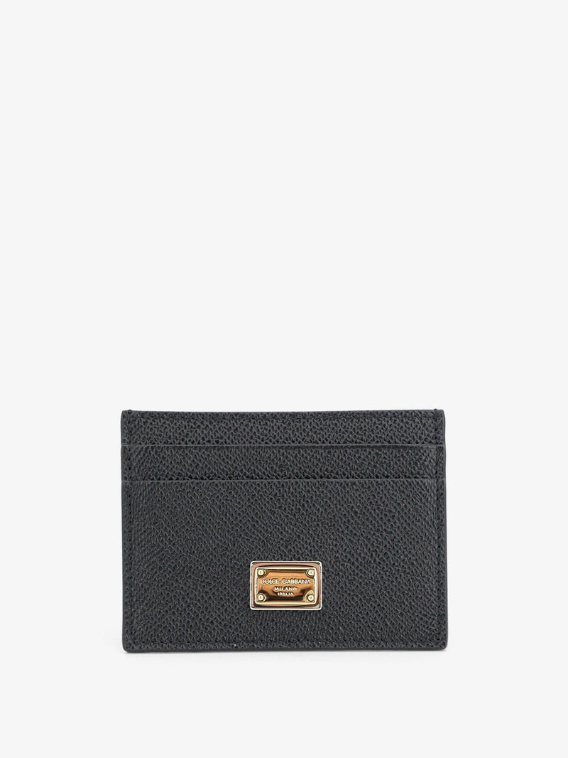Hammered leather card holder