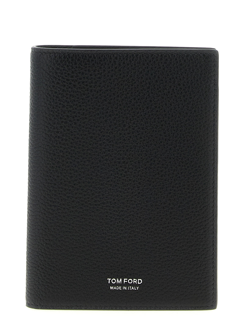 Hammered leather passport holder