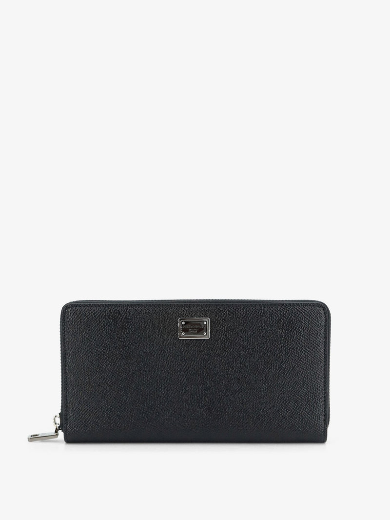 Hammered leather wallet