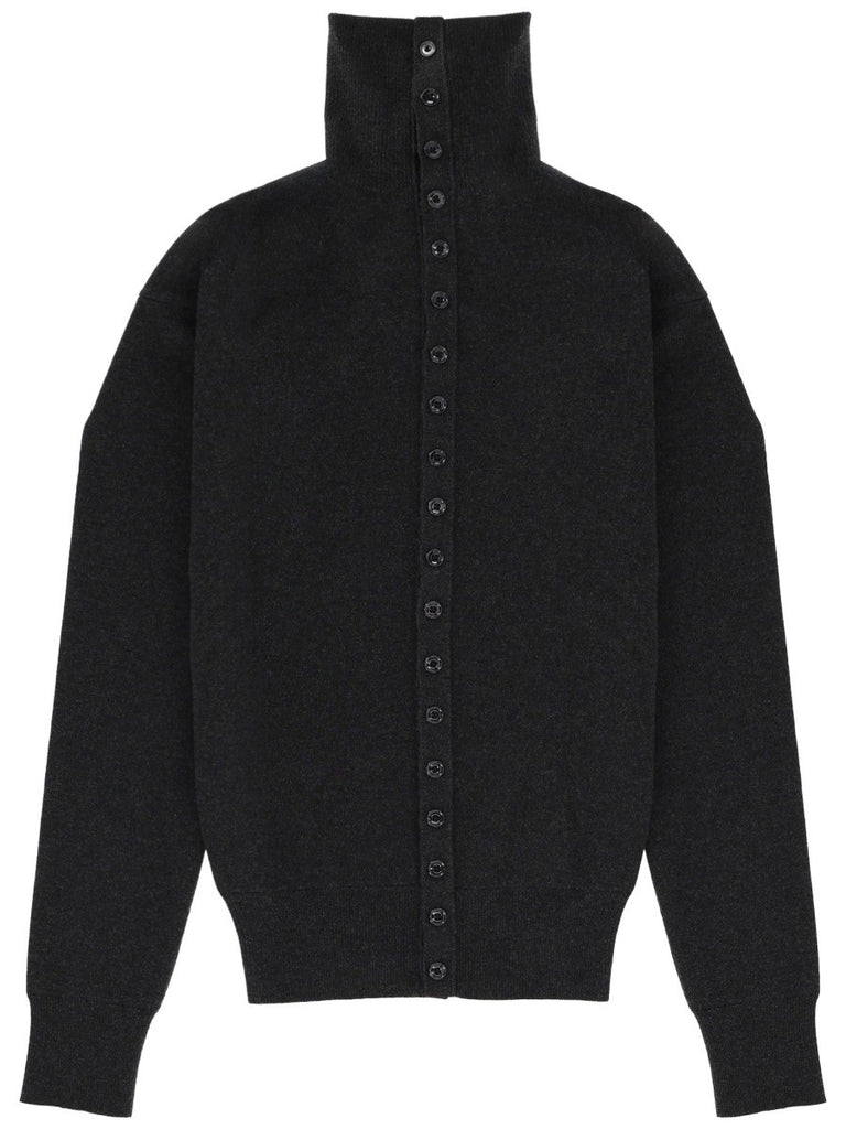 HIGH COLLAR CARDIGAN