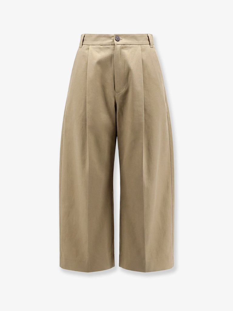 High-waisted cotton pants