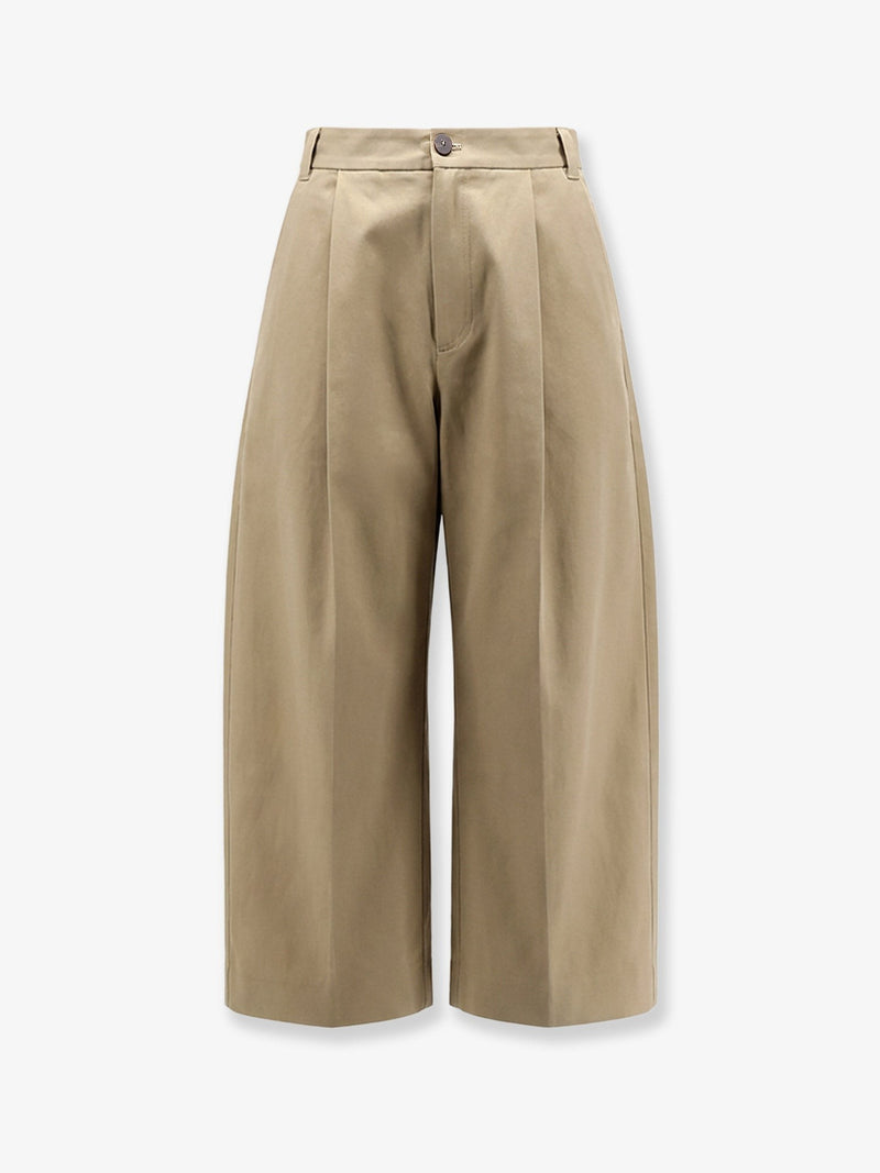 High-waisted cotton pants