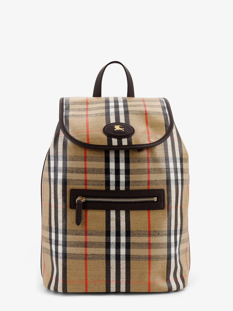 Highlands coated canvas backpack with front logo