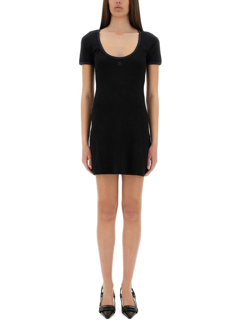 "HOLISTIC CONTRAST" MINI DRESS