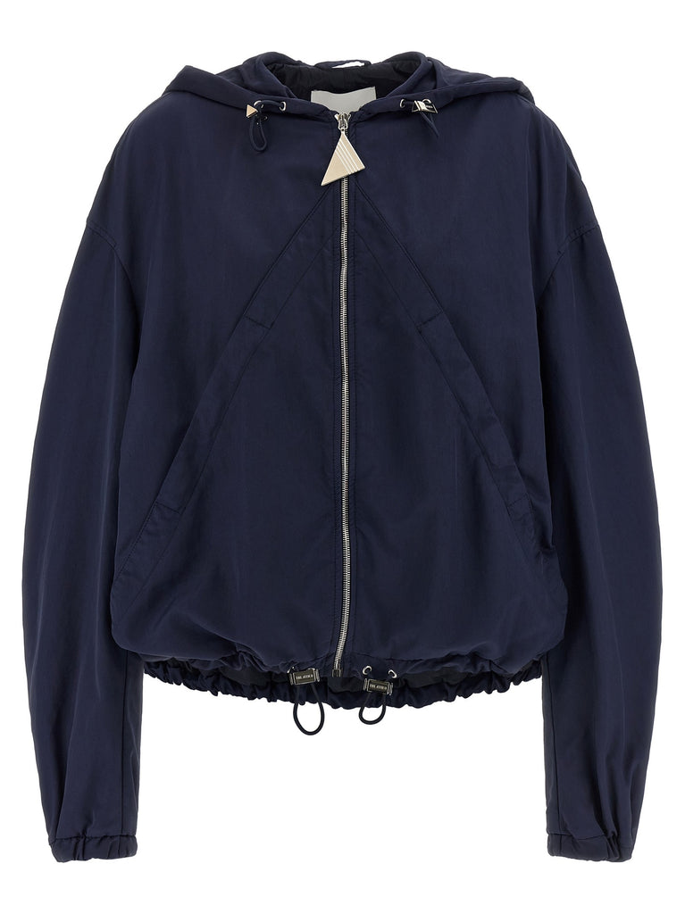 Hooded bomber jacket