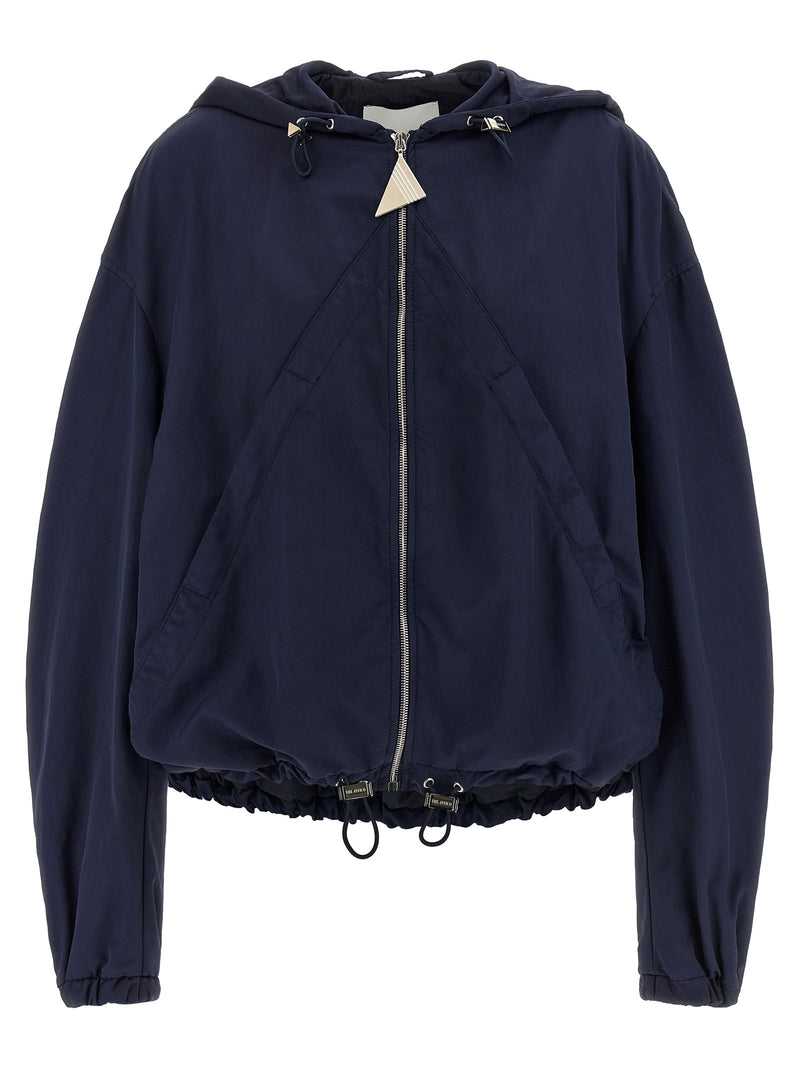 Hooded bomber jacket