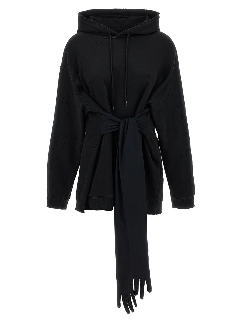 Hoodie dress with gloves