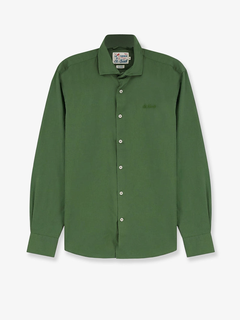 Ice cotton shirt with embroidered logo on the front
