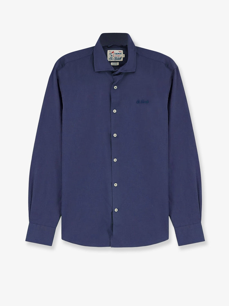 Ice cotton shirt with embroidered logo on the front