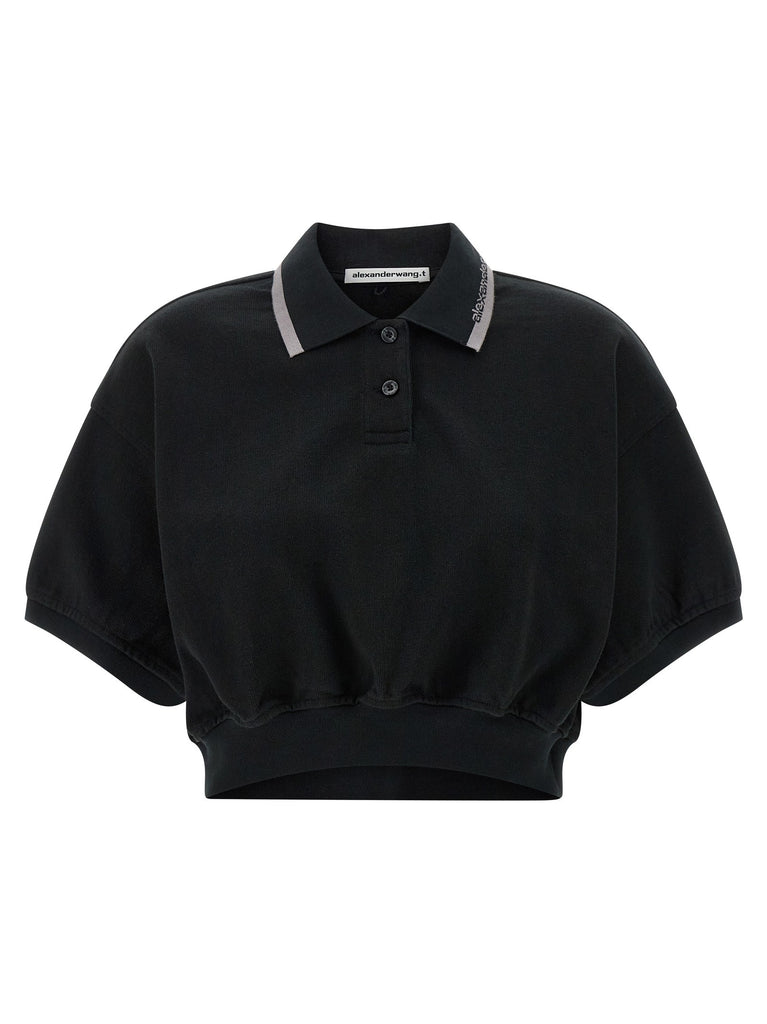 Intarsia collar polo shirt