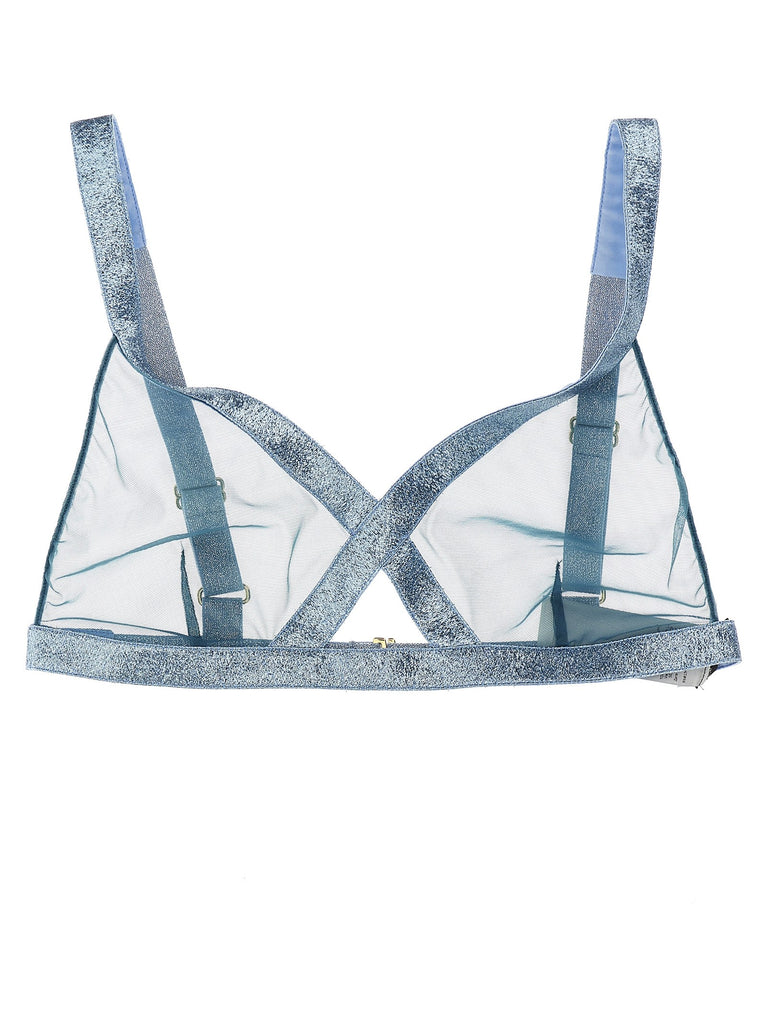 Iridescent sable tulle top