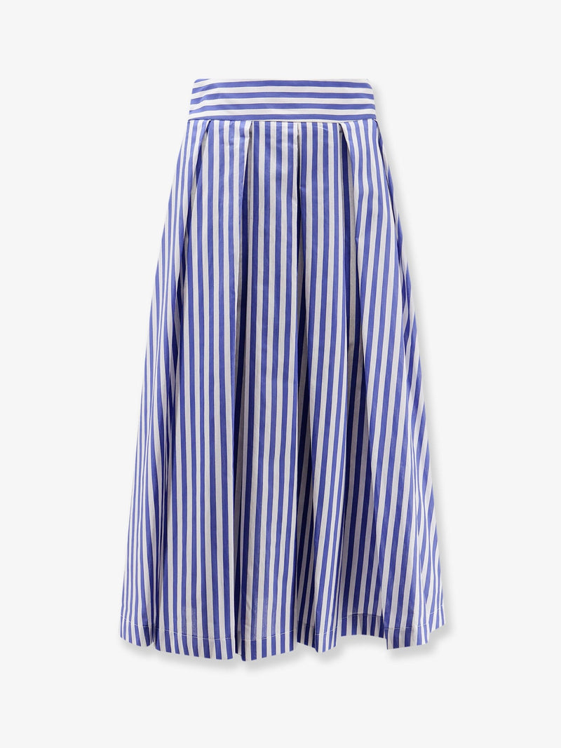 Iris striped cotton skirt