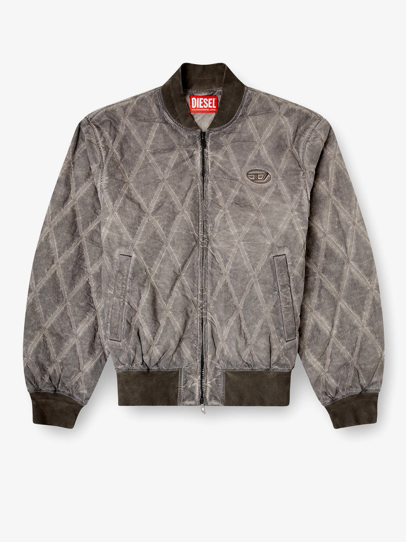 J-Type-Treat diamond-quilted cotton blend jacket