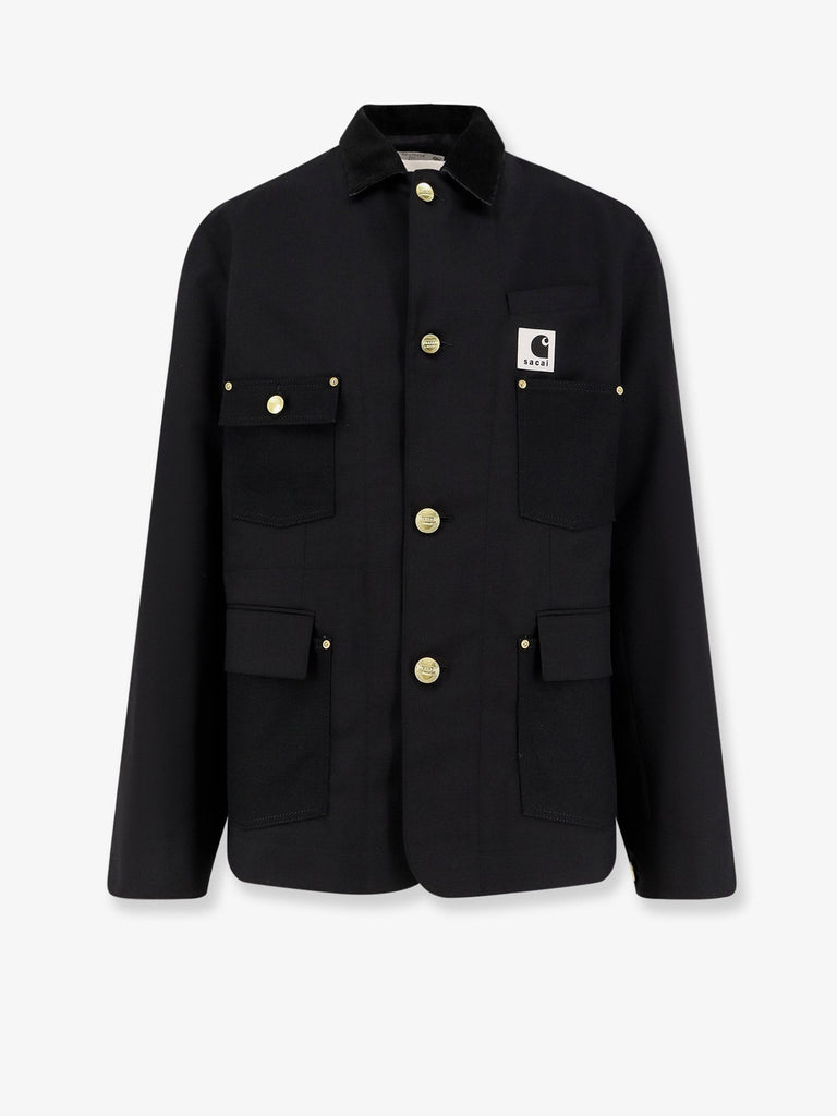 Jacket with double logo patch