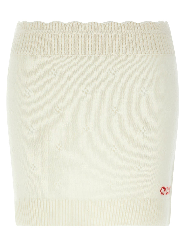 Jacquard logo skirt