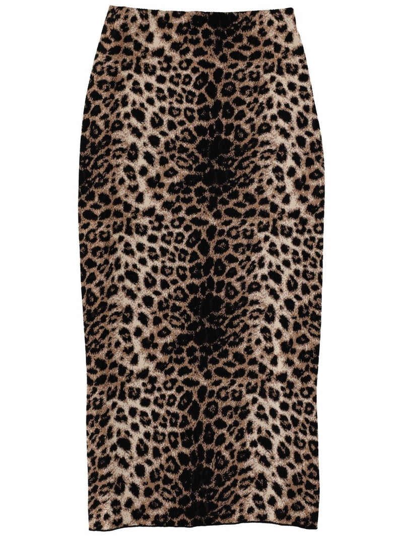 JACQUARD MIDI SKIRT