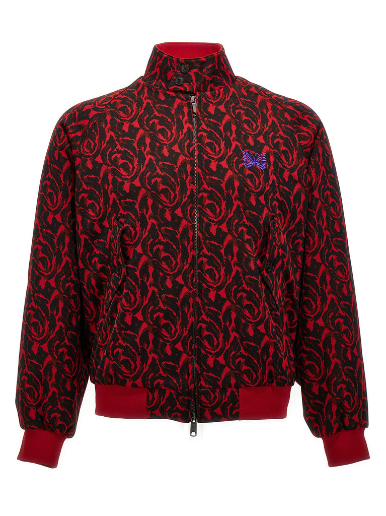 'Jacquard needles' bomber jacket