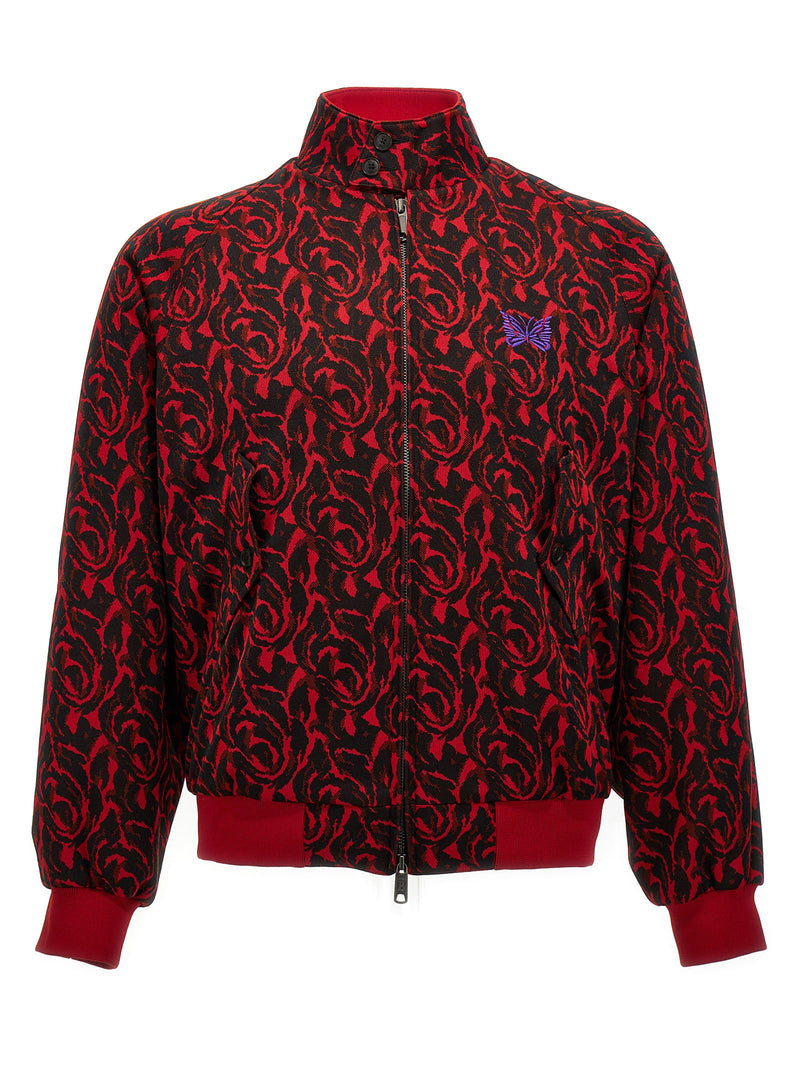 'Jacquard needles' bomber jacket