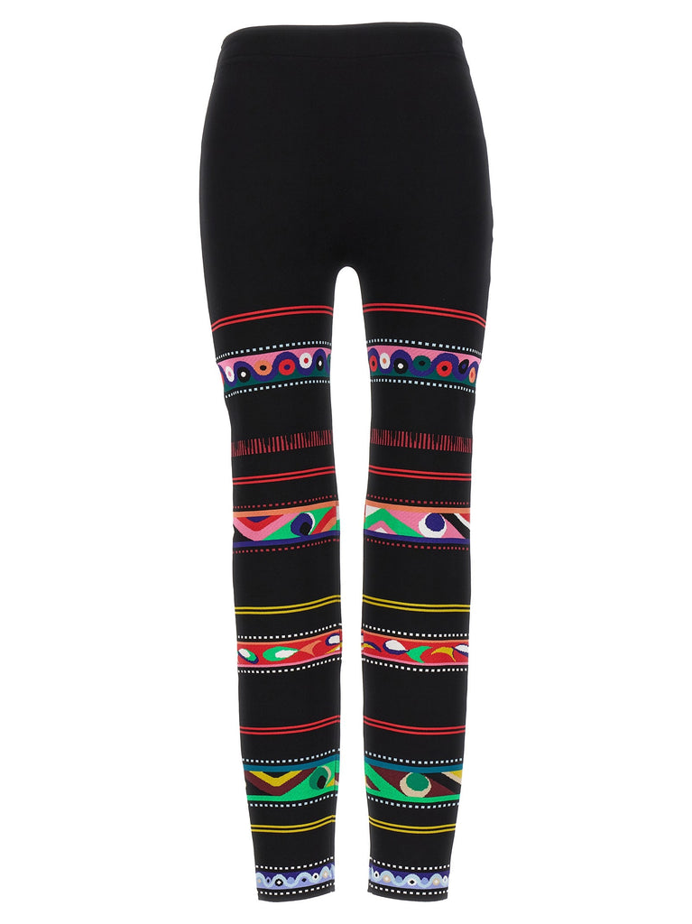 Jacquard patterned leggings