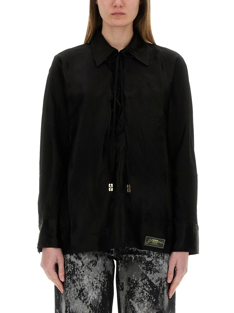 JACQUARD SATIN SHIRT