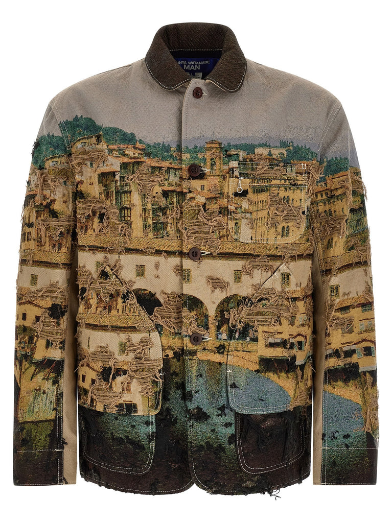 Jacquard square jacket