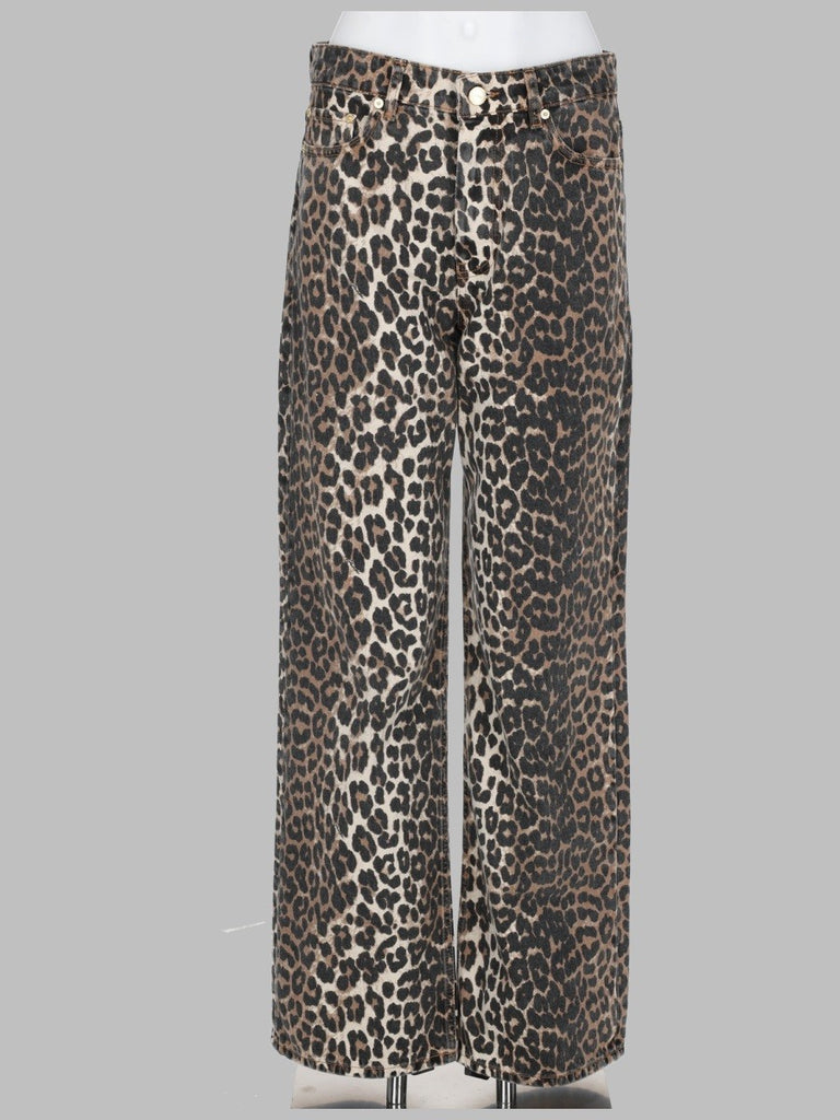 JEANS CON STAMPA ANIMALIER