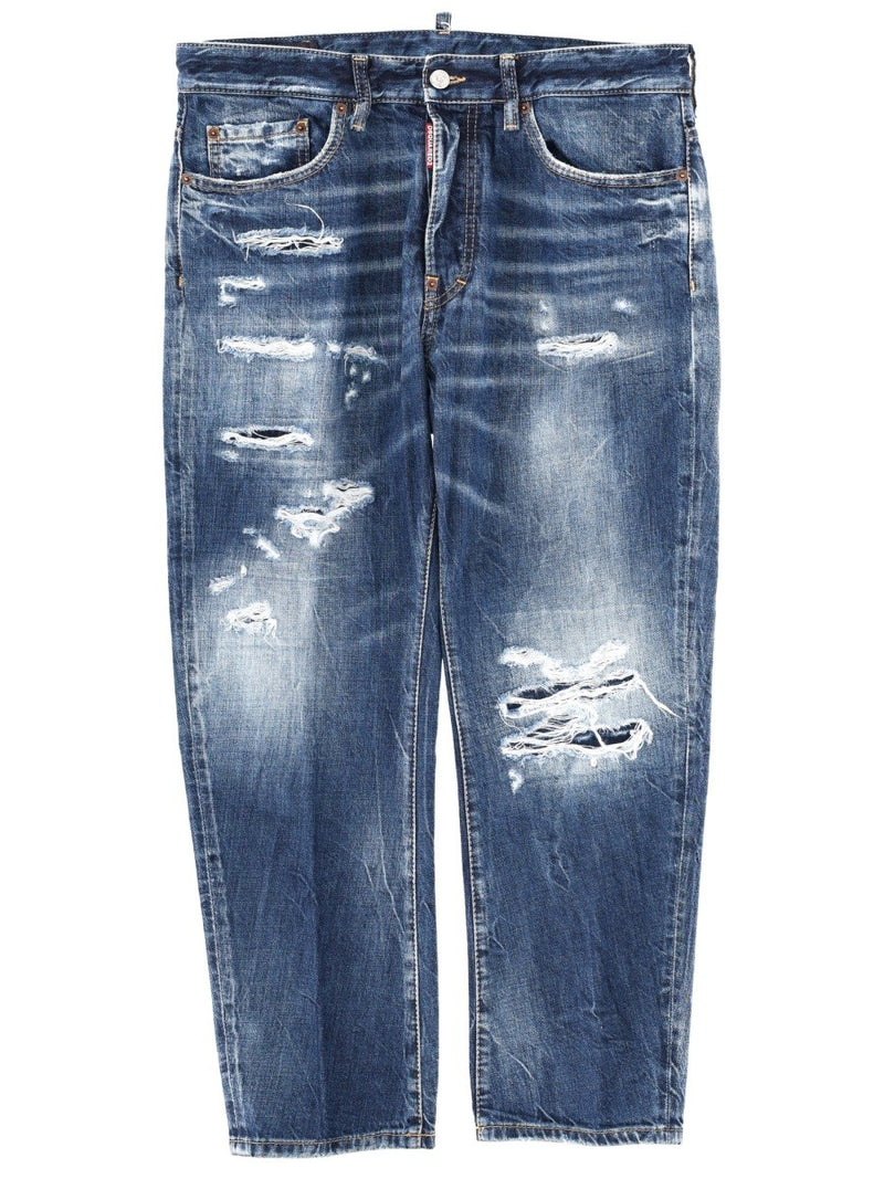 JEANS WITH "DESTROYED" DETAILS