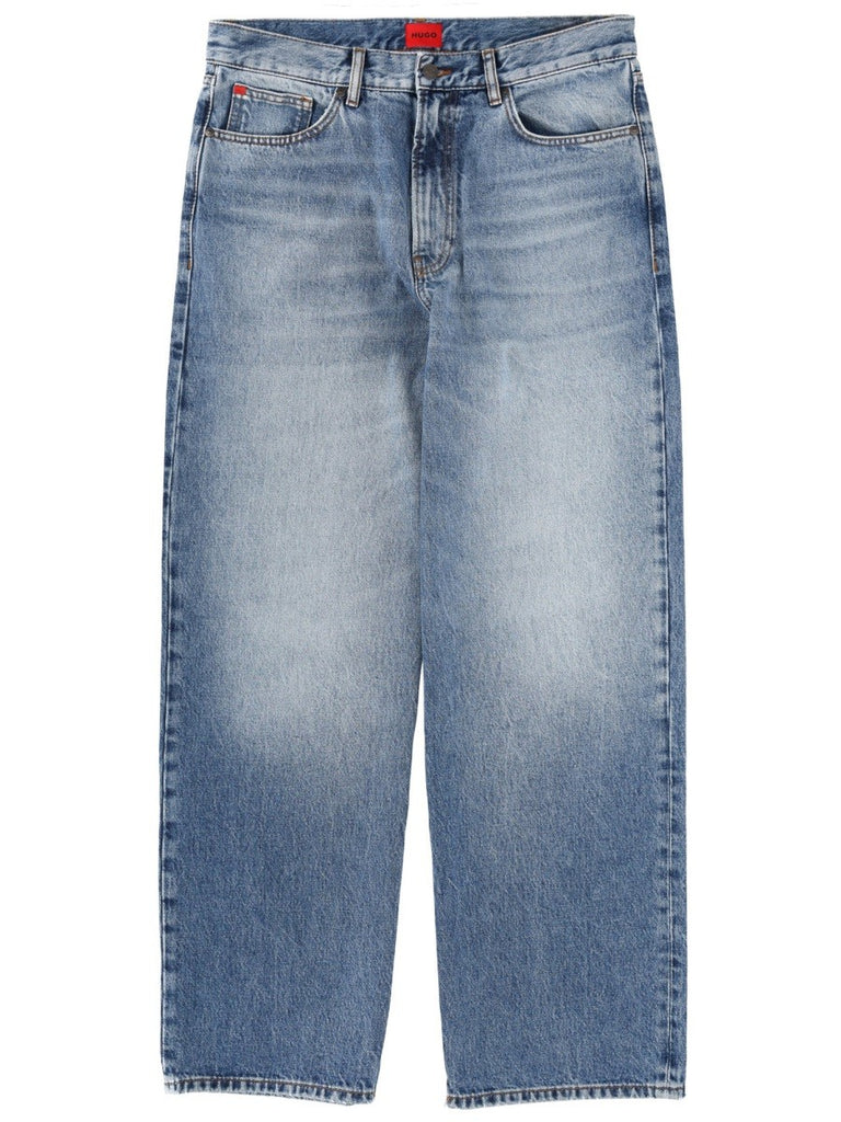 JEANS WITH LOGO PATCH