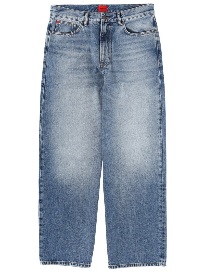 JEANS WITH LOGO PATCH
