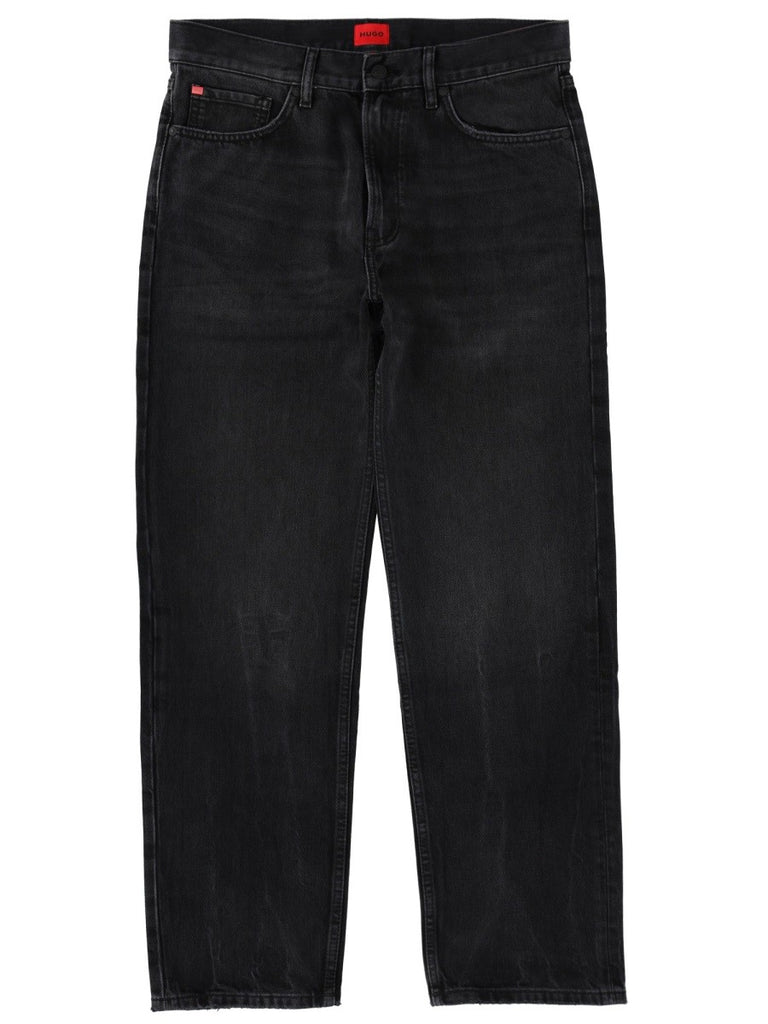 JEANS WITH LOGO PATCH