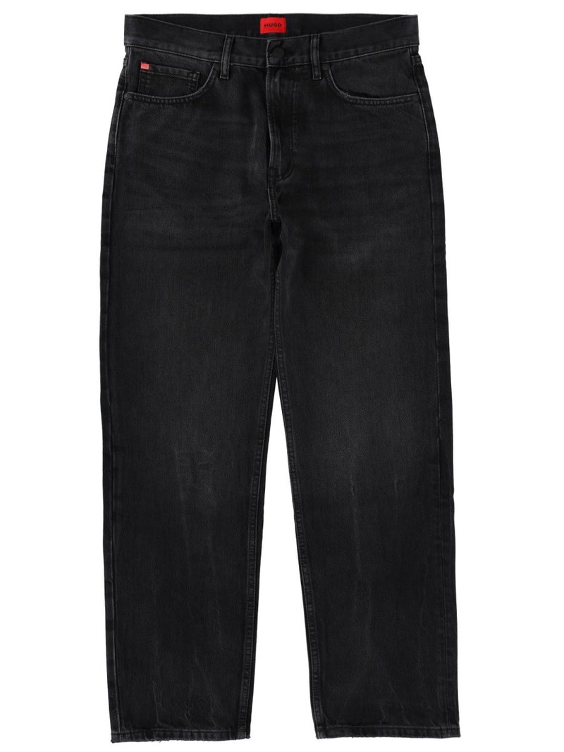 JEANS WITH LOGO PATCH