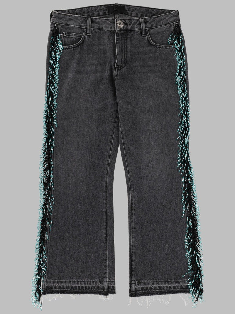 JEANS CON FRANGE DI PERLINE