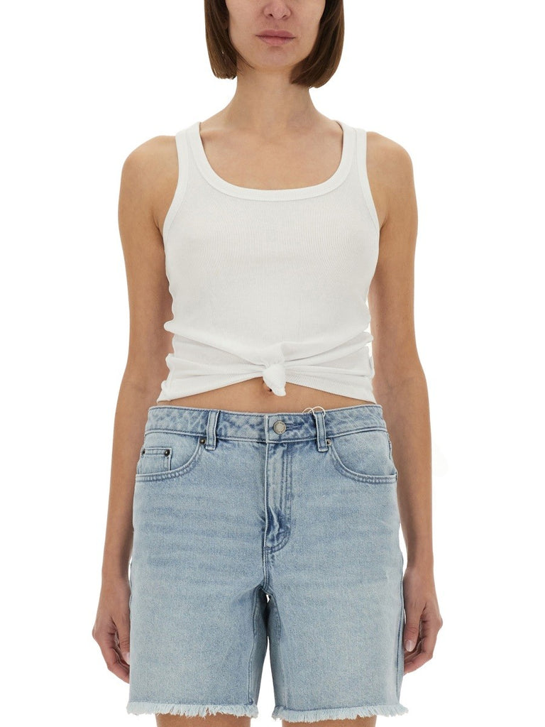 KNIT TANK TOP WITH FRONT LACING