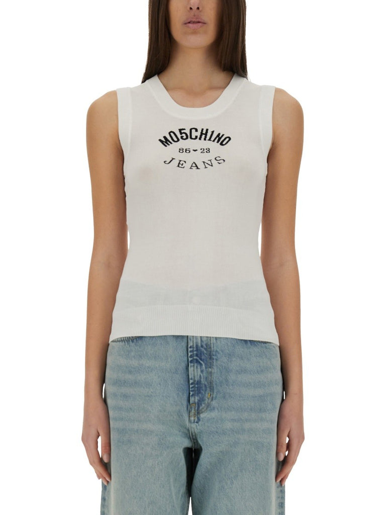 KNIT TOP WITH INLAY LOGO