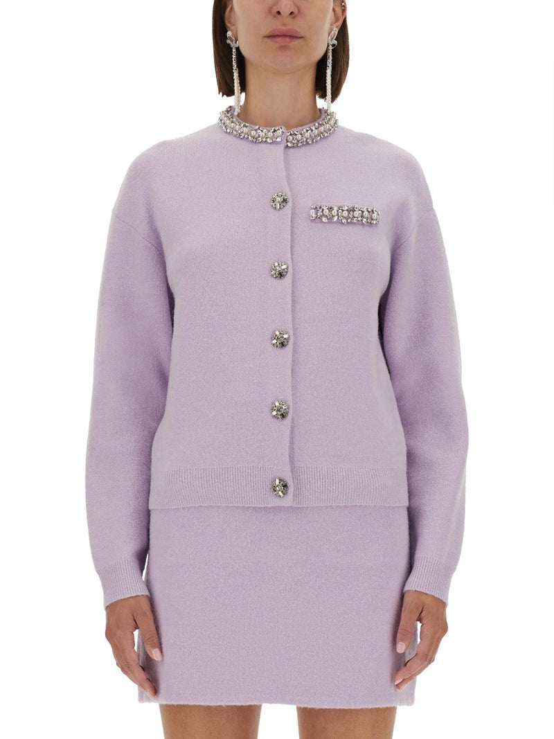 KNITTED CARDIGAN WITH CRYSTALS
