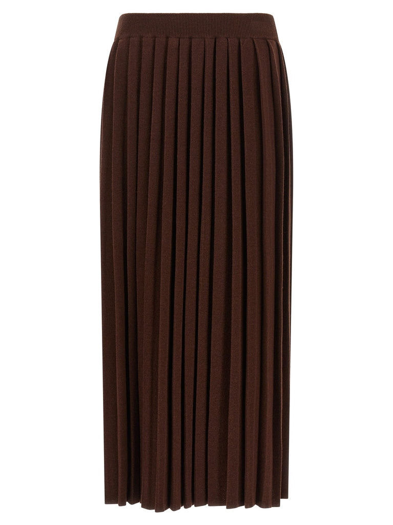 Knitted pleated skirt