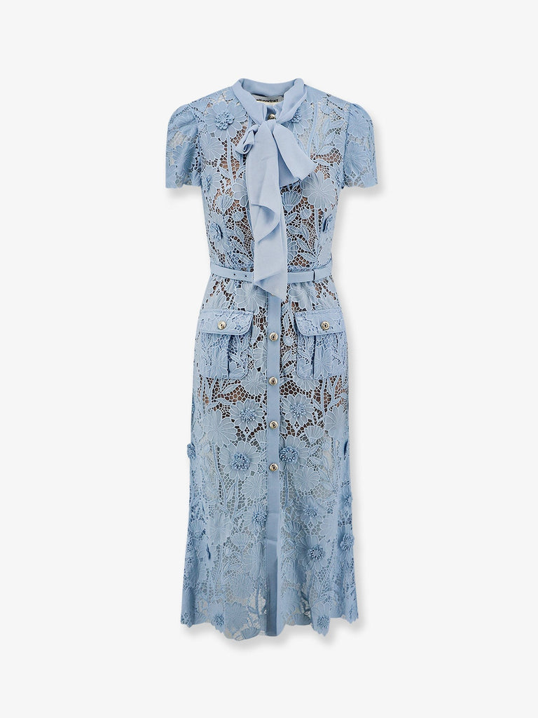 Lace dress with belt